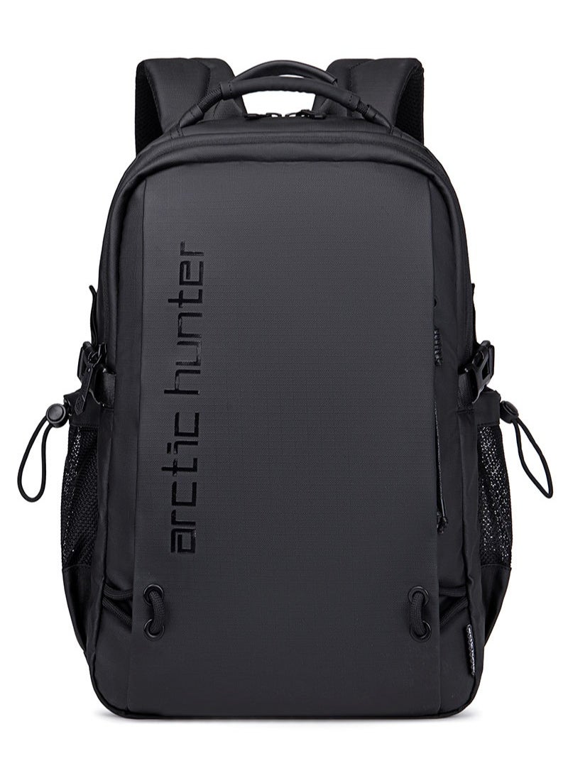 ARCTIC HUNTER Classic Laptop Travel Backpack, Durable School Work Back Bag with Laptop and Tablet Compartment for Men, Black  - Image 1