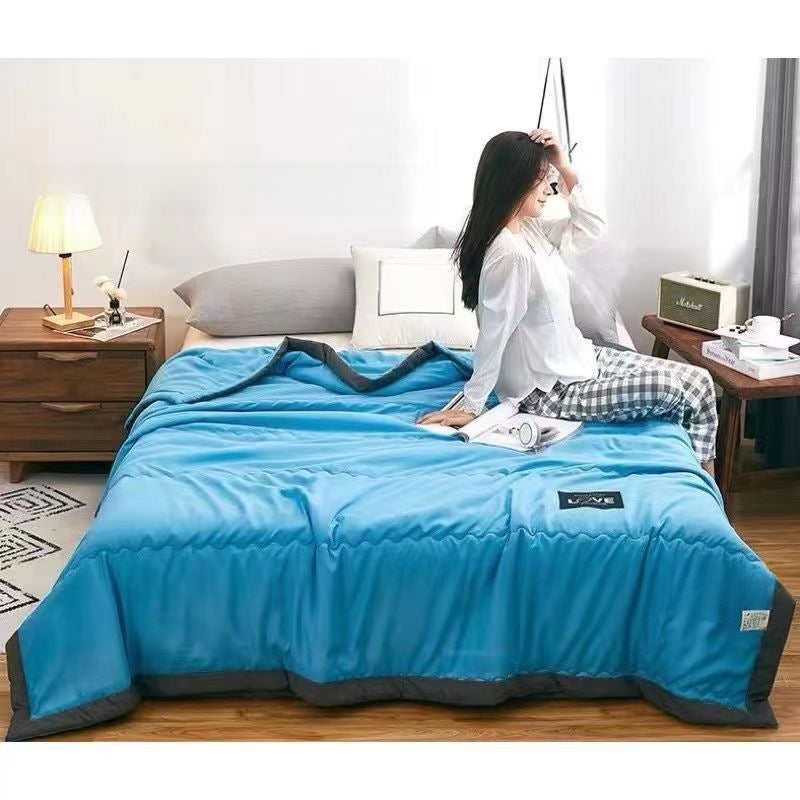 Washed Cotton Summer Cool Quilt Core Lake Blue 