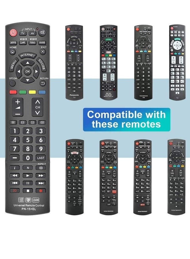 Huayu Universal Remote Control Compatible Replacement for Panasonic TV/VIERA Link/HDTV/ 3D/ LCD/LED, N2QAYB000485 N2QAYB000100 N2QAYB000221 N2QAYB00048 - Image 2