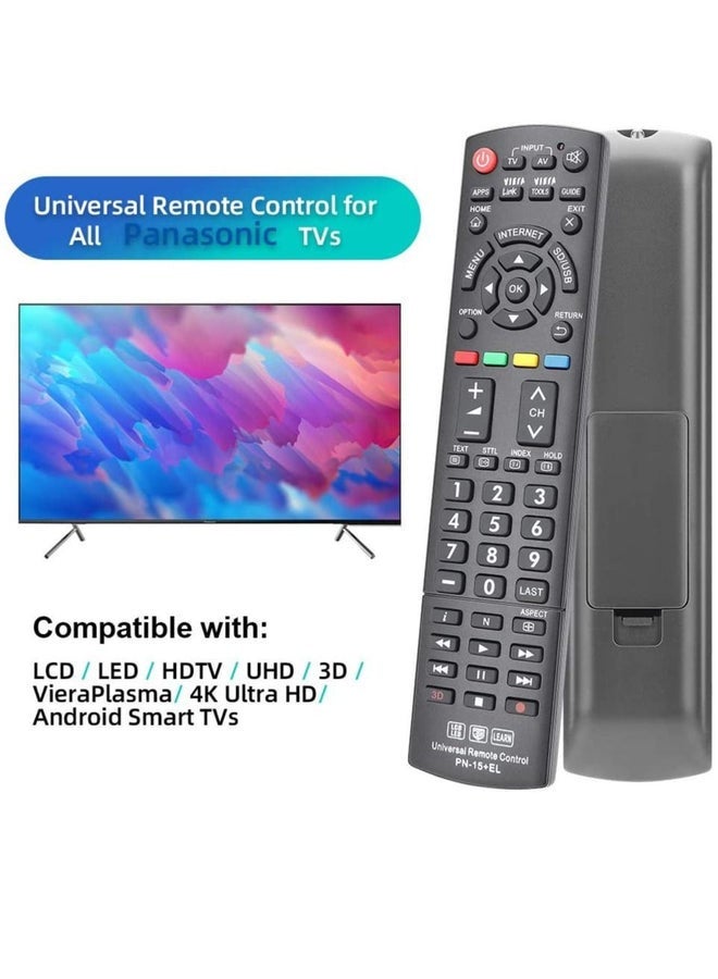 Huayu Universal Remote Control Compatible Replacement for Panasonic TV/VIERA Link/HDTV/ 3D/ LCD/LED, N2QAYB000485 N2QAYB000100 N2QAYB000221 N2QAYB00048 - Image 3