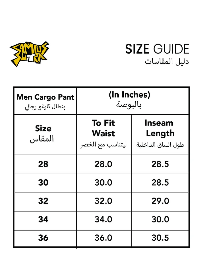 Campus Sutra Men's Onyx Black Pleated Extended-Button Trousers
