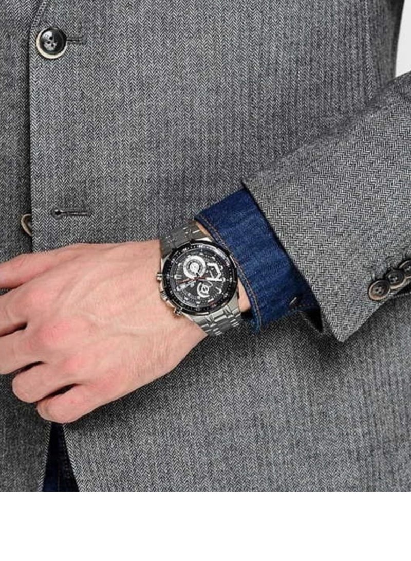 CASIO Men Edifice Water Resistant Chronograph Watch EFR-539D-1A - 50 mm - Silver - Image 3