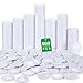 Leitee 500 Pcs White Plastic Poker Chips Bulk 15 Inch Mini Bingo Chips Tokens Markers Blank Casino Counting Discs Learning Math Counters for Adults Interlocking Game Counting Reward Card - Image 2