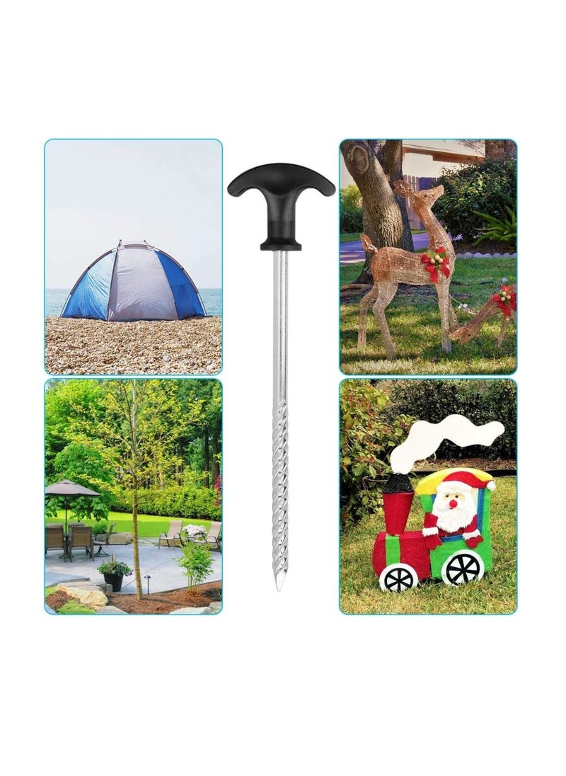 SYOSI - Tent Peg Stakes, 12 Pcs Tent Pegs Galvanized Non-Rust, Tent Accessories Tent Peg Stakes Camping Stakes Robust, for Camping Trip, Hiking, Gardening, Outside Decorations - Image 1
