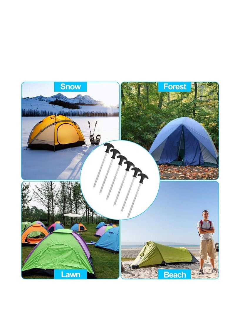 SYOSI - Tent Peg Stakes, 12 Pcs Tent Pegs Galvanized Non-Rust, Tent Accessories Tent Peg Stakes Camping Stakes Robust, for Camping Trip, Hiking, Gardening, Outside Decorations - Image 1