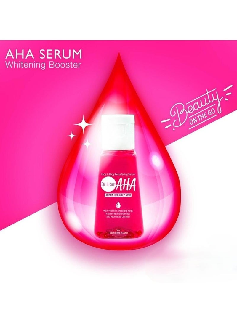 Brilliant سيروم الوجه والجسم أحماض ألفا هيدروكسي للبشرة المتألقة 30 مل - Image 4