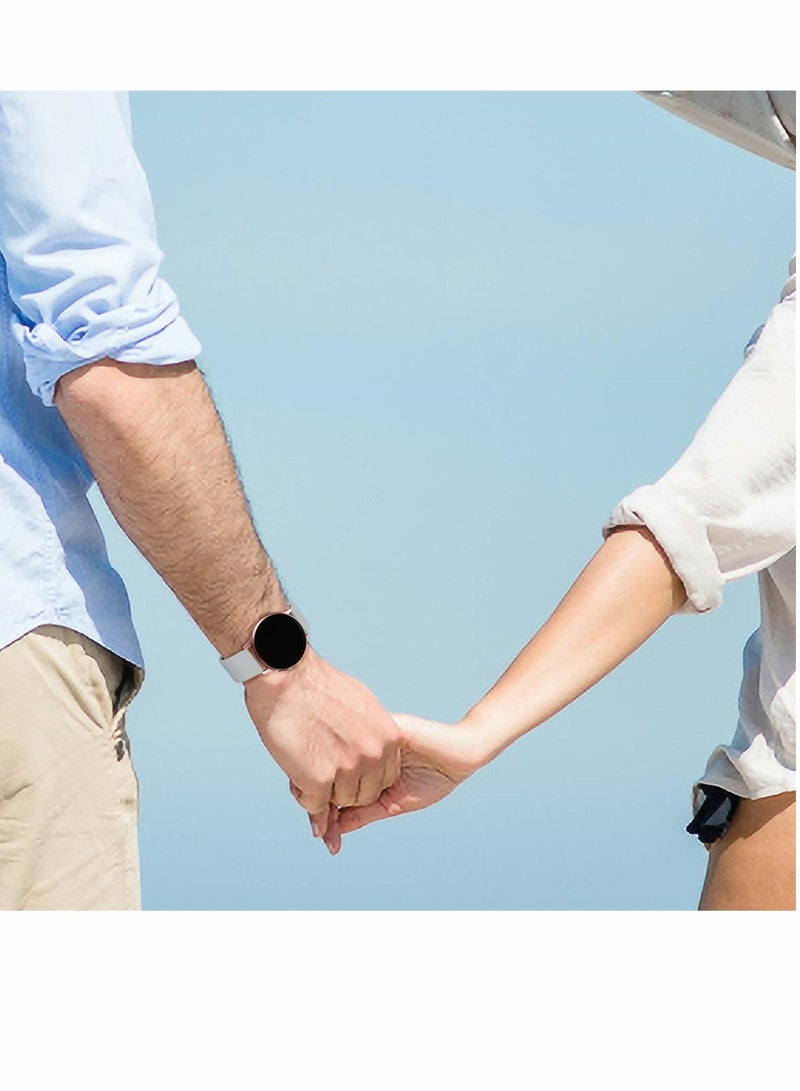 KASTWAVE Silicone Sport Strap for Samsung Galaxy Active 2, 20 mm Watch Bands Compatible for Samsung Galaxy Watch Active 2, Women Men, 3 Pack Pink Sand, Lavender, Gray - Image 5