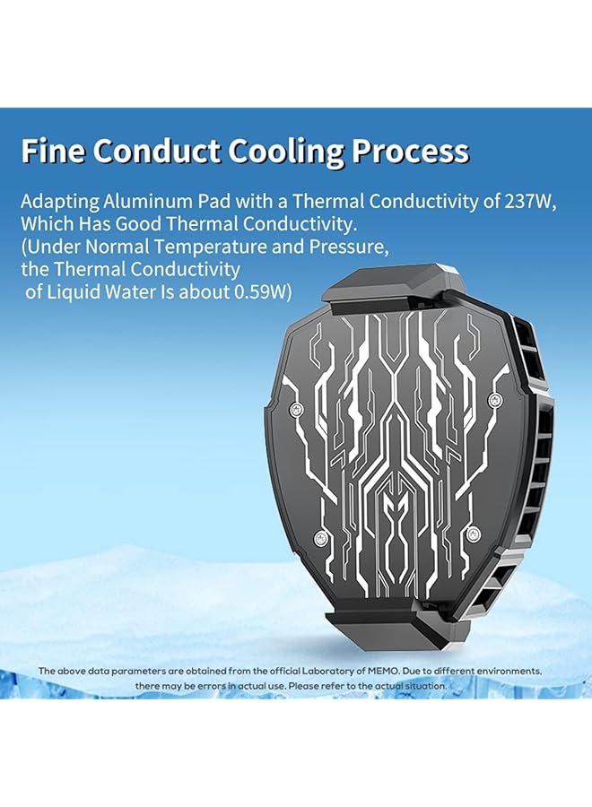 Inder Memo Funcooler Dl05 Mobile Phone Radiator Temperature Display Semiconductor Radiator Pugb Gaming Universal Phone Cooler With Mobile Phone Cooling Pad - Image 3