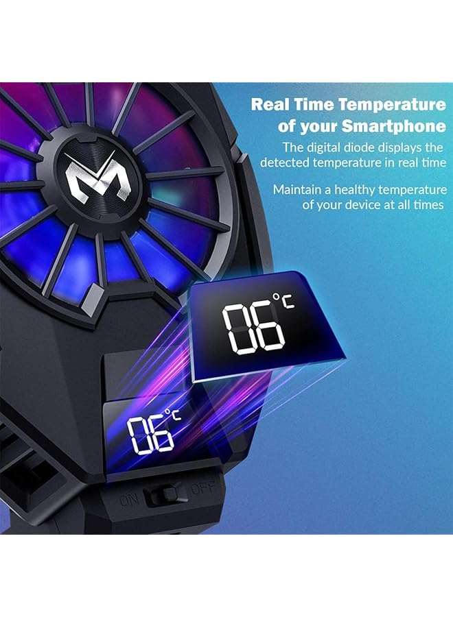 Inder Memo Funcooler Dl05 Mobile Phone Radiator Temperature Display Semiconductor Radiator Pugb Gaming Universal Phone Cooler With Mobile Phone Cooling Pad - Image 2