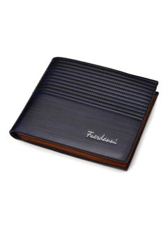 Vintage Multi-Slot Bi-Fold Wallet Blue