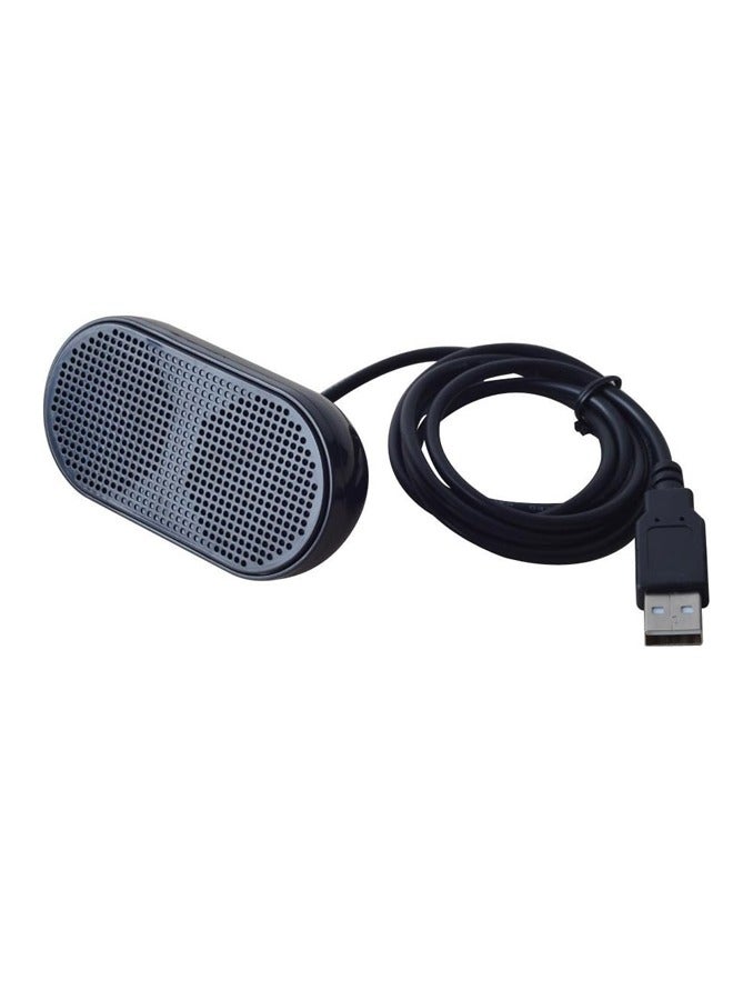 USB Mini PC Speaker, Computer Speaker, Powered Stereo Multimedia Speaker for Notebook Laptop PC (Black)  - Image 1