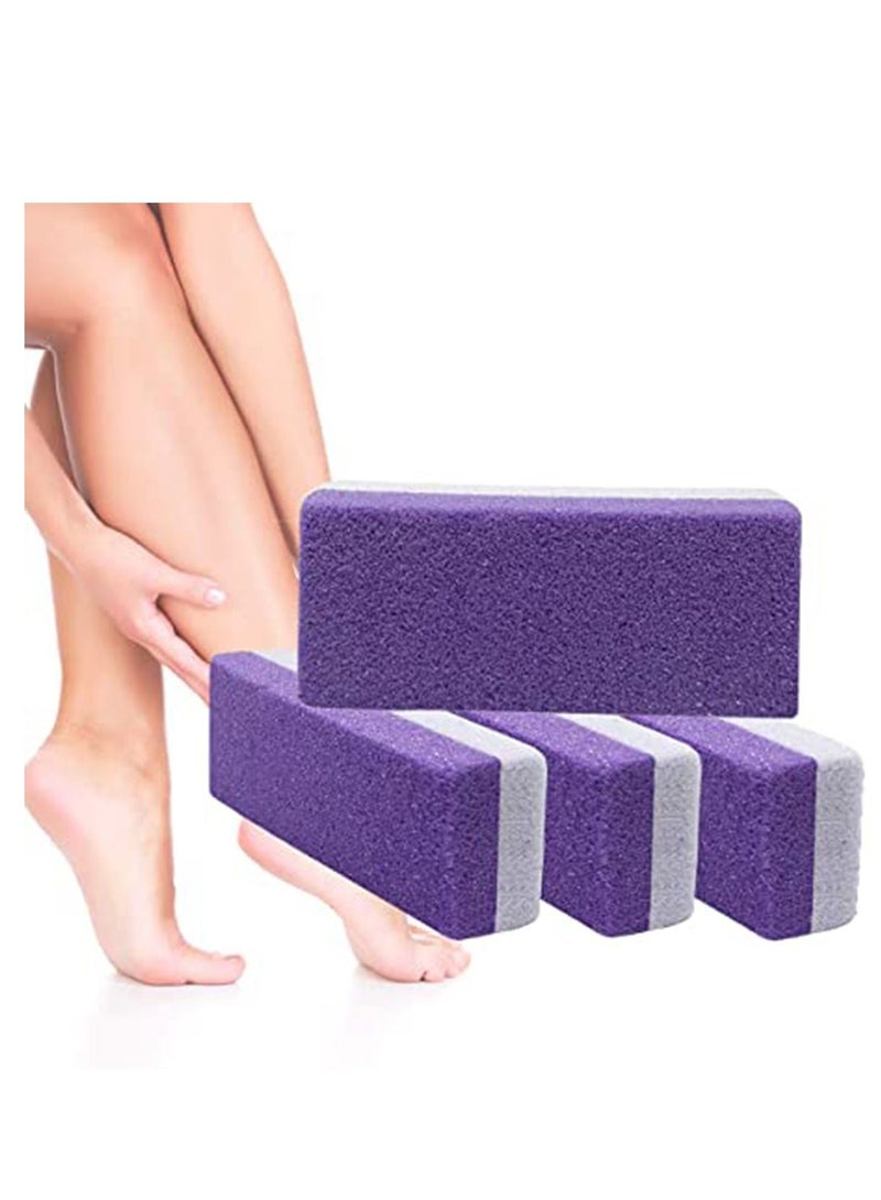 NIBEMINENT 2 in 1 Pumice Stone Foot stone Hard Skin Callus Remover for Feet and Hands Natural File Exfoliation to Remove Dead (Pack of 4) - Image 1