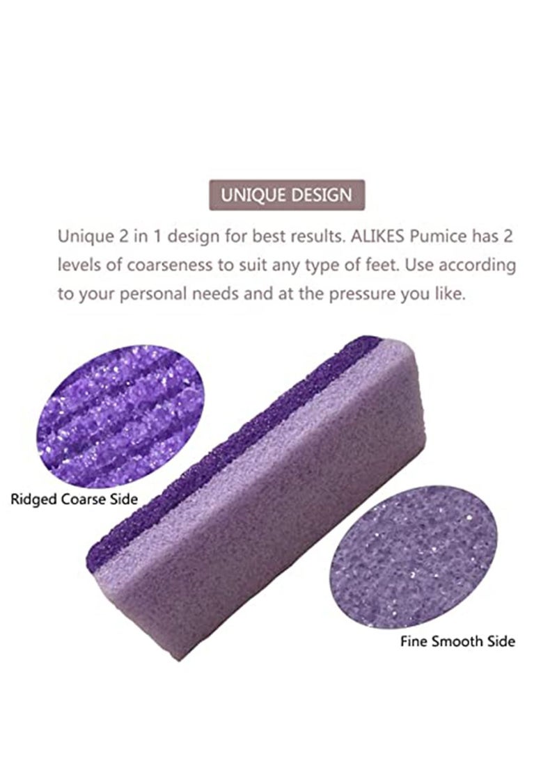 NIBEMINENT 2 in 1 Pumice Stone Foot stone Hard Skin Callus Remover for Feet and Hands Natural File Exfoliation to Remove Dead (Pack of 4) - Image 3