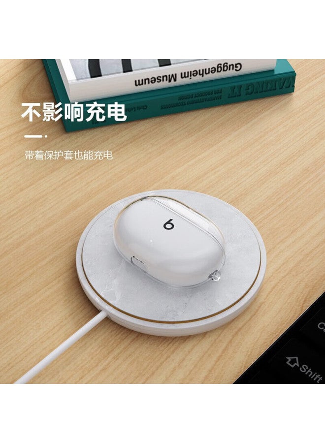Beiyipin Transparent Protective Case For Magic Beats Studio Buds/+ Bluetooth Earphones, Tpu Shockproof Soft Shell, Dust-proof Full Coverage