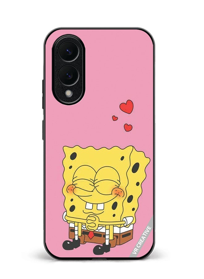Protective Case Cover For Samsung Galaxy S25 Edge Spongebob Design Multicolour
