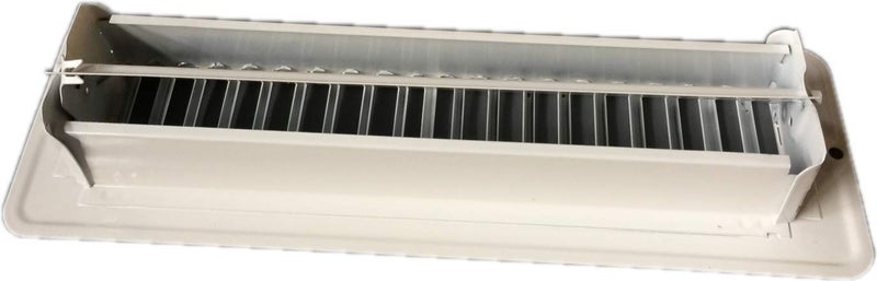HBW RV and Home White Stamped Steel Floor Diffuser/Register with Damper 10" X 2" (Duct Opening Size) Outside Dimension 11.5"x 3.75" - Image 2