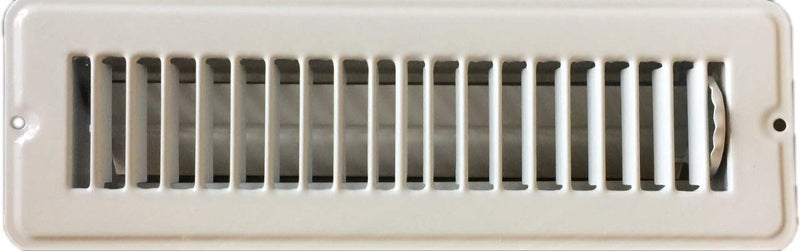 HBW RV and Home White Stamped Steel Floor Diffuser/Register with Damper 10" X 2" (Duct Opening Size) Outside Dimension 11.5"x 3.75" - Image 3