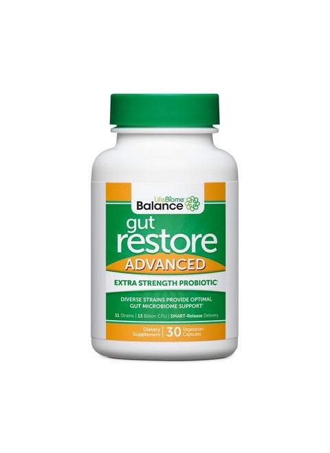 Dr. Drew Sinatra’S Lifebiome Gut Restore Advanced Maximum Strength Microbiome Probiotic With Fermented Botanicals 11 Multi Strains 30 Once Daily Capsules Vegetarian Soy Dairy And Gluten Free