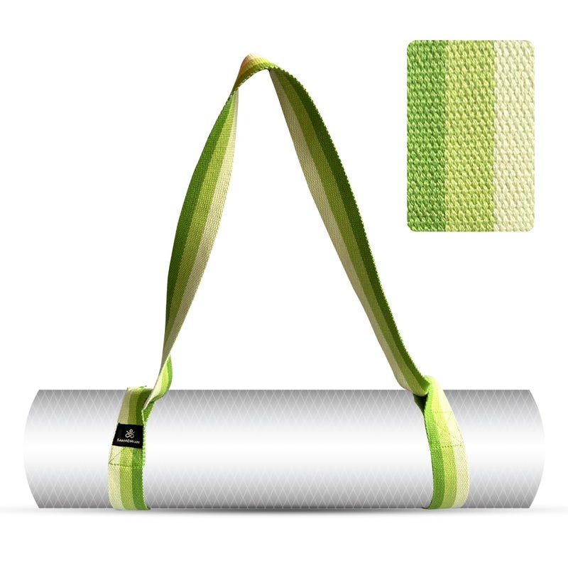 Samadhaan Yoga Mat Carrier Strap | Yoga Mat Holder Straps | Adjustable Mat Holder Sling for Carrying Mats | With Thick, Durable, & Comfy Texture | Portable & Secure Grip | Yoga Mat Strap | Green- 64” - Image 5