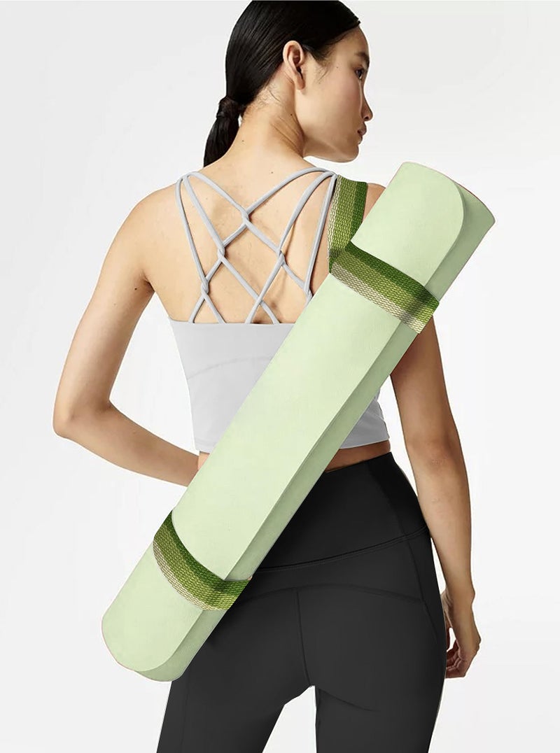 Samadhaan Yoga Mat Carrier Strap | Yoga Mat Holder Straps | Adjustable Mat Holder Sling for Carrying Mats | With Thick, Durable, & Comfy Texture | Portable & Secure Grip | Yoga Mat Strap | Green- 64” - Image 3