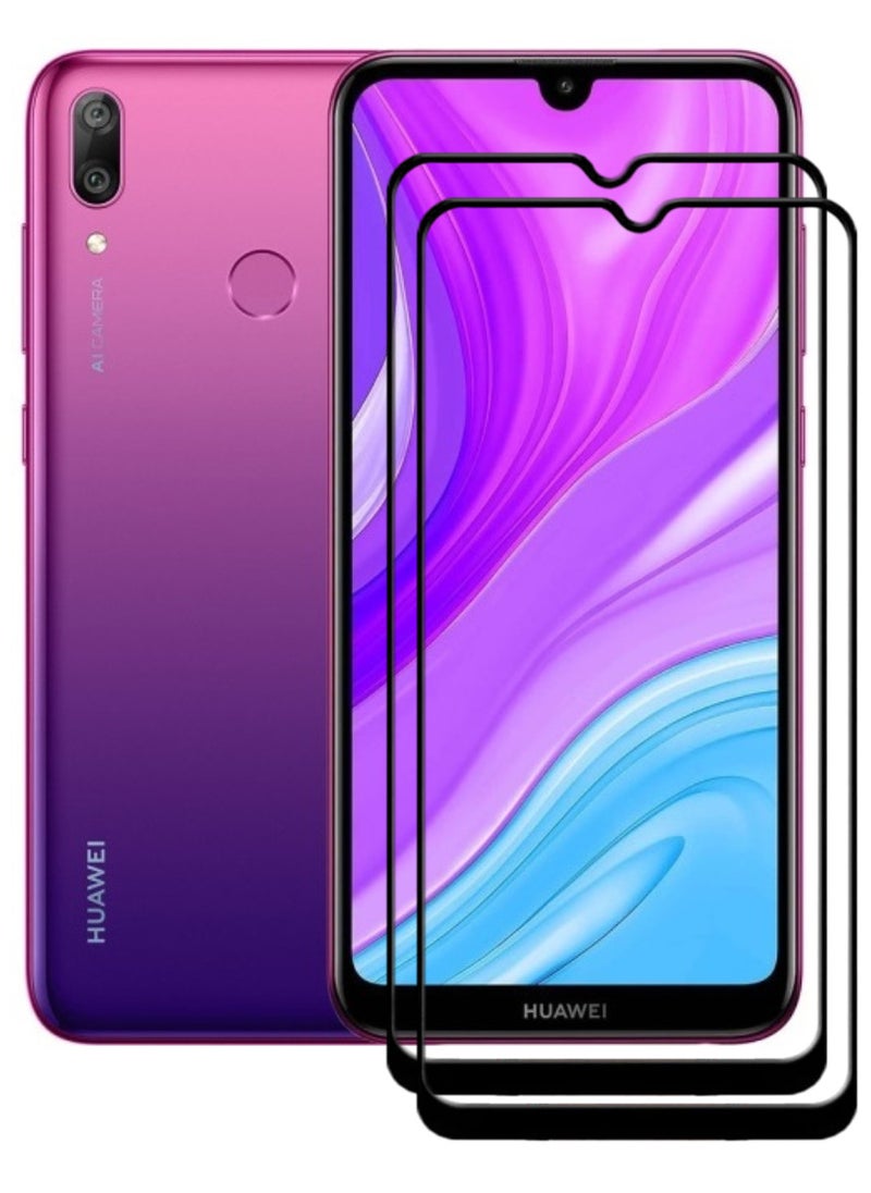 ACLIX 2 Pieces Antistatic ESD Dustproof Premium Quality High Definition Tempered Glass Screen Protector Designed For Huawei Y7 (2019) - Image 1