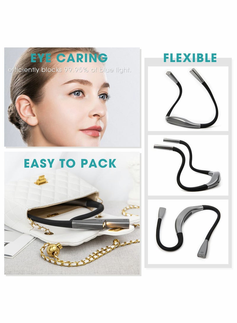 Rechargeable LED Neck Reading Light with Flexible Arms, Ideal for Bedtime Reading, Features Stepless Dimming for Customized Brightness. - Image 2