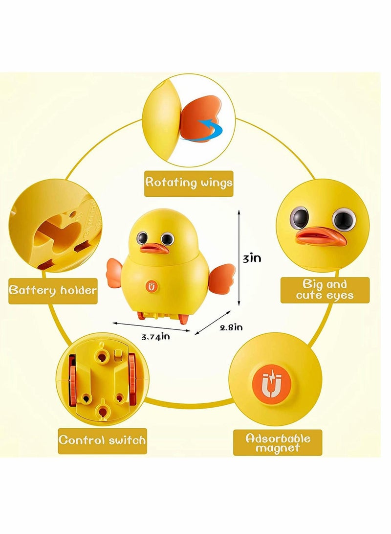 SYOSI Swinging Chicken Toy, 6 Pcs Electric Walking Animal Walking Chick Team, Funny Swing Squad Can Fixed-Point Toddler Toys for Kids  - Image 3