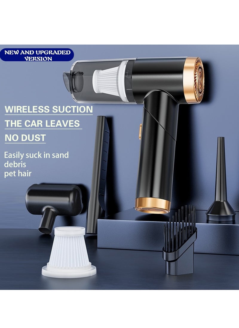 DMG TECH - Wireless Handheld Car Vacuum Cleaner, 2 in 1 Mini Vacuum Cleaner, 90° Foldable Portable Vacuum Cleaner for Car, 8kPa High Power Suction, Car Vacuum Suitable for Car, Vehicle, Pet, Office, Home - Image 1