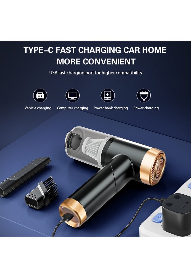 DMG TECH - Wireless Handheld Car Vacuum Cleaner, 2 in 1 Mini Vacuum Cleaner, 90° Foldable Portable Vacuum Cleaner for Car, 8kPa High Power Suction, Car Vacuum Suitable for Car, Vehicle, Pet, Office, Home - Image 1