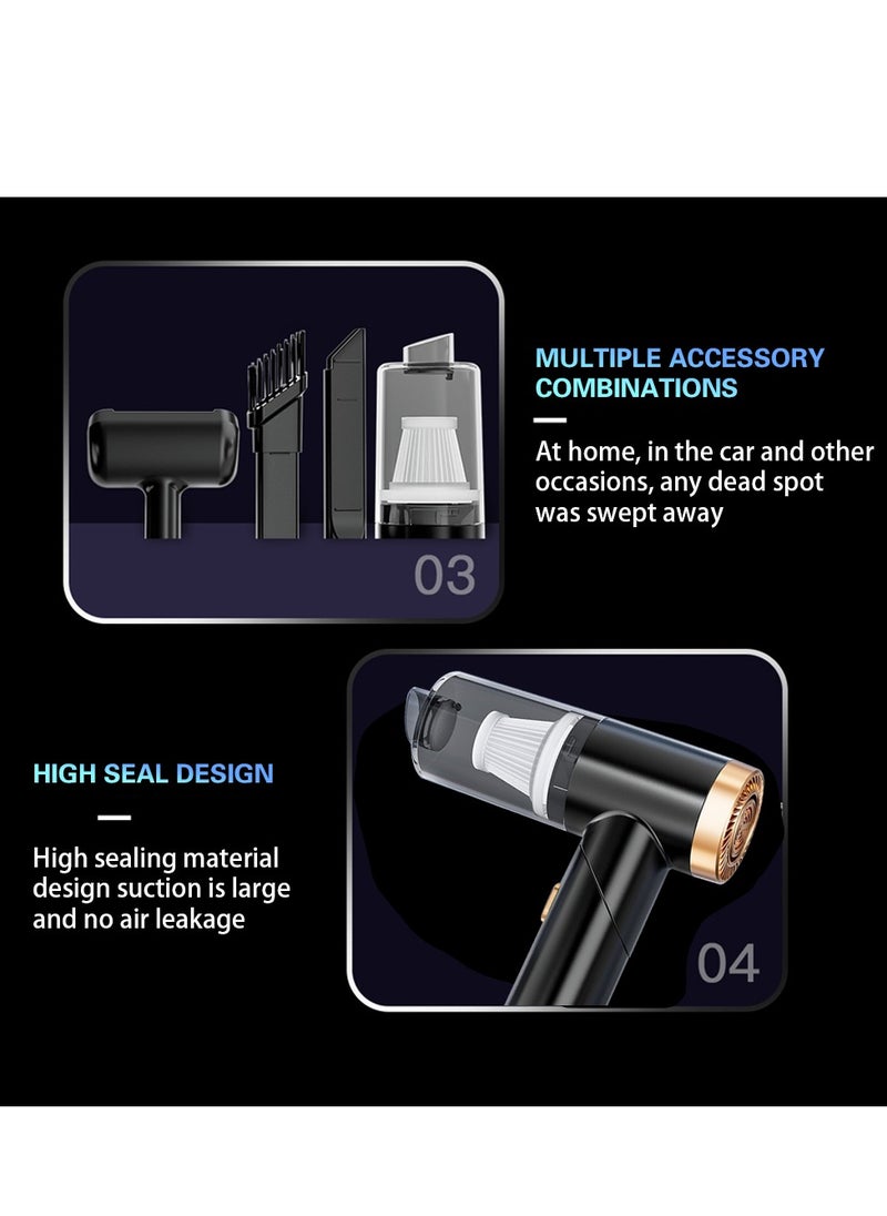 DMG TECH - Wireless Handheld Car Vacuum Cleaner, 2 in 1 Mini Vacuum Cleaner, 90° Foldable Portable Vacuum Cleaner for Car, 8kPa High Power Suction, Car Vacuum Suitable for Car, Vehicle, Pet, Office, Home - Image 1