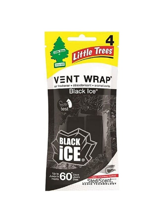 ليتل تريز بلاك آيس معطر هواء لفتحات التهوية بالسيارة 4 قطع أسود  1.083 x 17.4 x 9.7 سم CTK-52731-24 - Image 3
