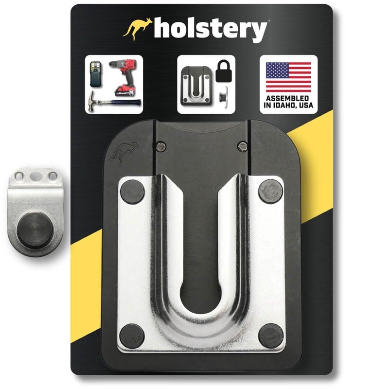 Holstery PinPal Pro | Universal Tool Holster - Gravity Locking Clip-On Tool Belt Holder for Drills, Impacts, and Other Tools (with Pin Kit for Milwaukee M18) - Image 1