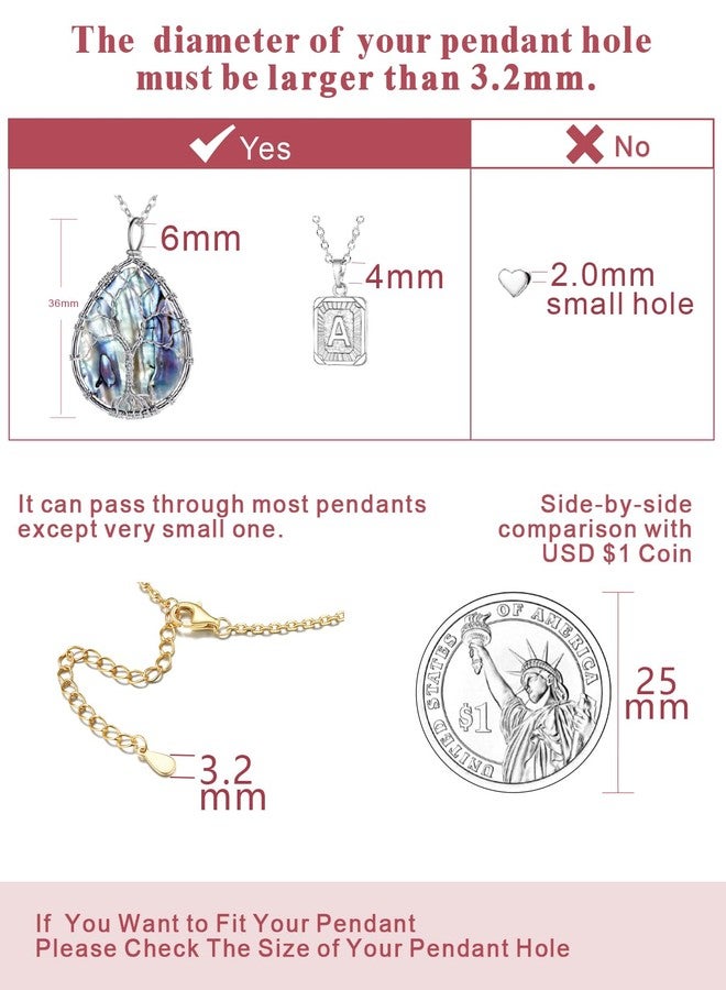FOCALOOK Gold Chain Necklace Womens Rolo Cable Chain 14K Gold Plated 2mm 30 Inch Long - Image 5