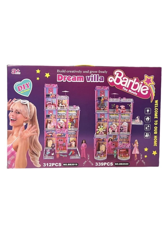 Generic Barbie The Movie Dream Home: A Creative Project! 339 Pieces - BB2020 