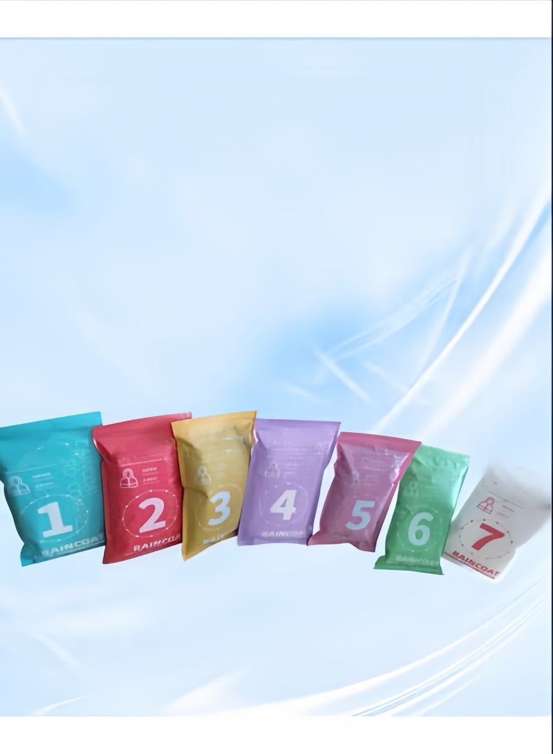 6 pieces of setting a one -time transparent raincoat, a PVC raincoat for men and women, a portable raincoat (random color)