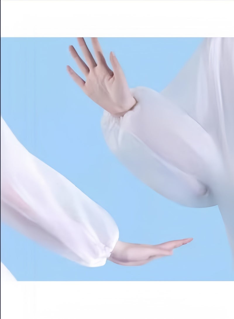 6 pieces of setting a one -time transparent raincoat, a PVC raincoat for men and women, a portable raincoat (random color)