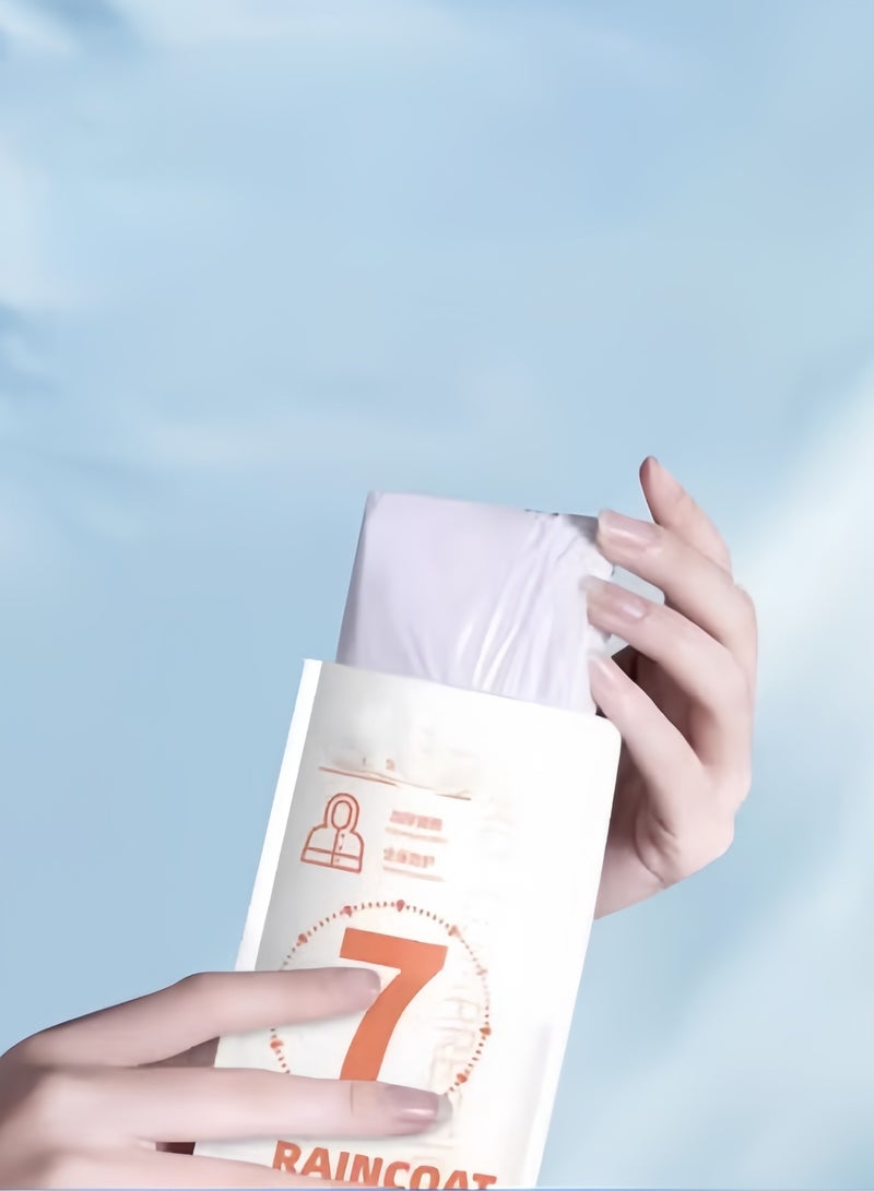 6 pieces of setting a one -time transparent raincoat, a PVC raincoat for men and women, a portable raincoat (random color)
