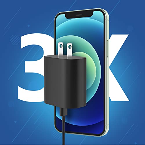 DiHines Phone 14 13 12 11 Fast Charger USB C Wall Charger [2-Pack] 10FT Fast Charging Cable Compatible with Phones 14/14 Pro/14 Pro Max/Phone 13/12/11/X/8/7/6/Pad Pro/Mini,Black - Image 3