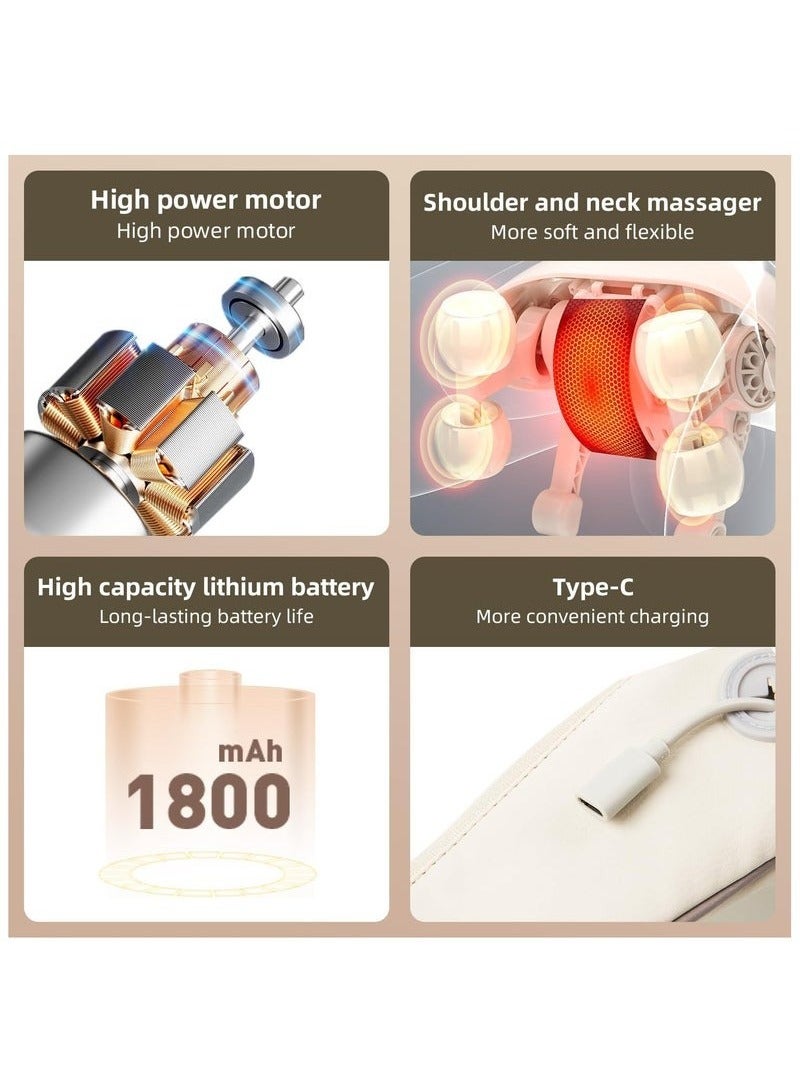HAVEN Neck and Back Massager with Heat - Massager Pillow for Neck, Back, Shoulder, Legs - Body Pain Relief - Electric, Rechargeable, Deep Tissue 5D Kneading Massage Machine - Image 4