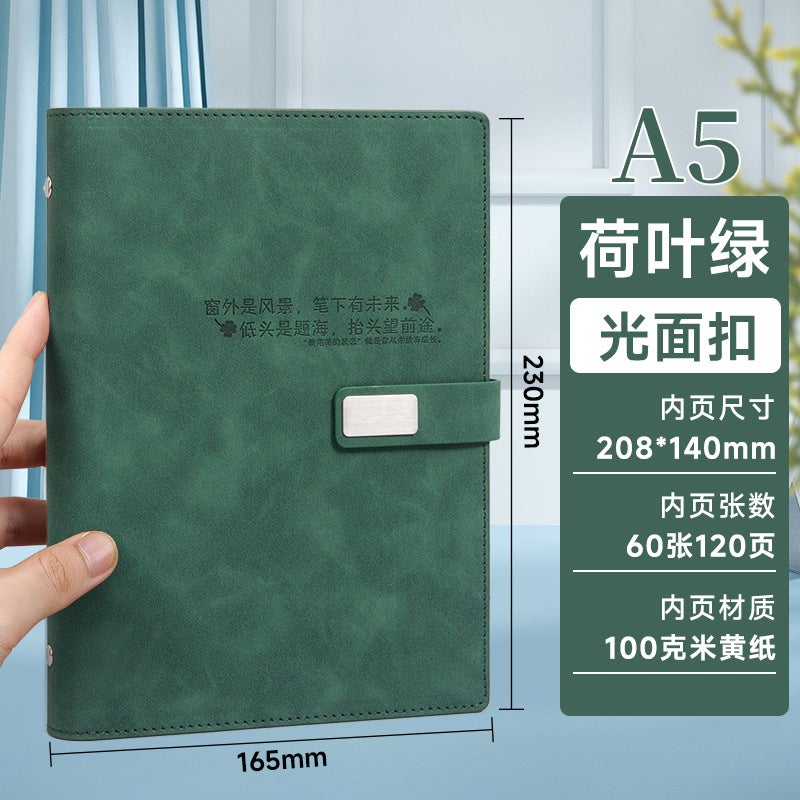 A5 Simple Detachable Magnetic Buckle Loose-Leaf Notebook B5 Office Notebook Thickened College Students' Postgraduate Entrance Examination Notebook - Image 1