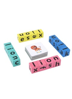 SAVITA Wooden Blocks Spelling Game Matching Letter Game With Wooden Blocks Flash Cards Storage Bag Word Builder Suitable For Kids Age 3+  - Image 1