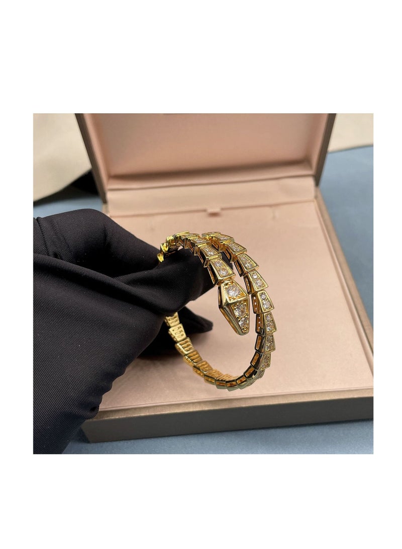 Luxurious full diamond snake bracelet.  - Image 1