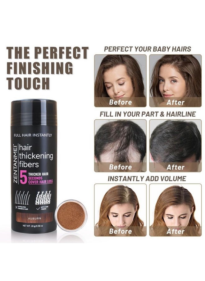 ZENTANMEI Hair Fibers For Thinning Hair For Women All-Natural Hair Building Fibers 0.98 Oz Hair Volume Powder Bald Spot Cover Up For Men & Women (Dark Brown) 