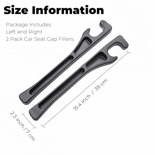 DIANZHU Car Seat Gap Filler, 2-Pack No-Drop Seat Side Gap Seam Filler Organizer with Phone Holder, Universal Fit Fill The Gap Between Seat & Console, Perfect for Car, SUV, Truck - Image 5