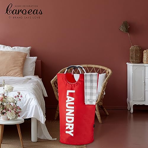 Caroeas 90L Laundry Basket (13 Colors), Waterproof Laundry Hamper, Laundry Bag with Padded Handles, Clothes Hamper Stands Up Well, Collapsible Laundry Basket Easy Storage - Image 3