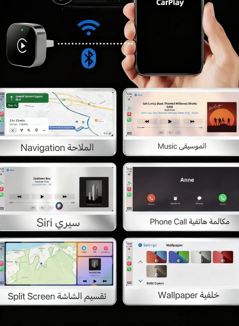 ألترون إعداد التوصيل والتشغيل لا حاجة لأي تطبيقات أو تنزيلات - ما عليك سوى توصيله بمنفذ USB في السيارة، ثم اقترانه مرة واحدة، وسيتصل تلقائيًا في كل مرة تُشغّل فيها سيارتك. - Image 3