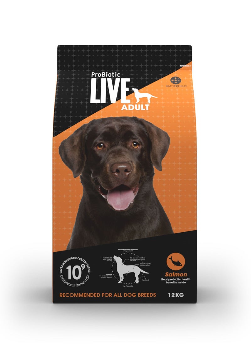 Probiotic Live - Dog Dry Food Adult Salmon and Rice - Image 1