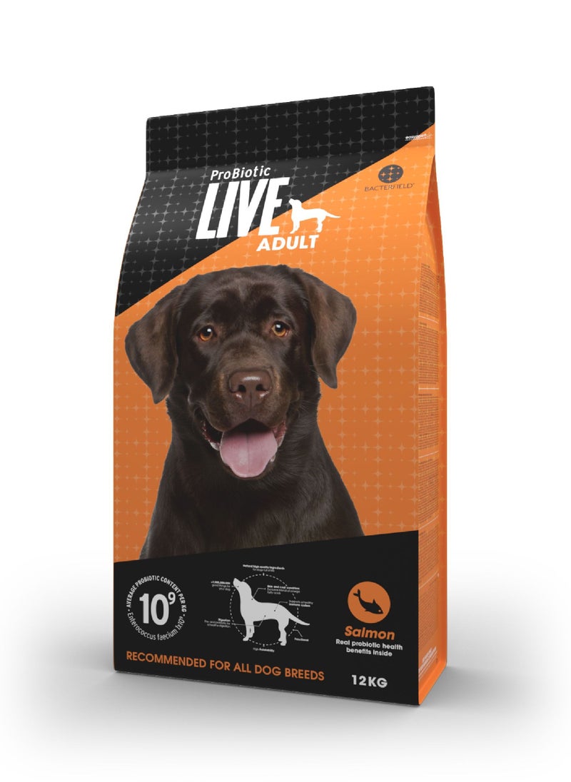 Probiotic Live - Dog Dry Food Adult Salmon and Rice - Image 1