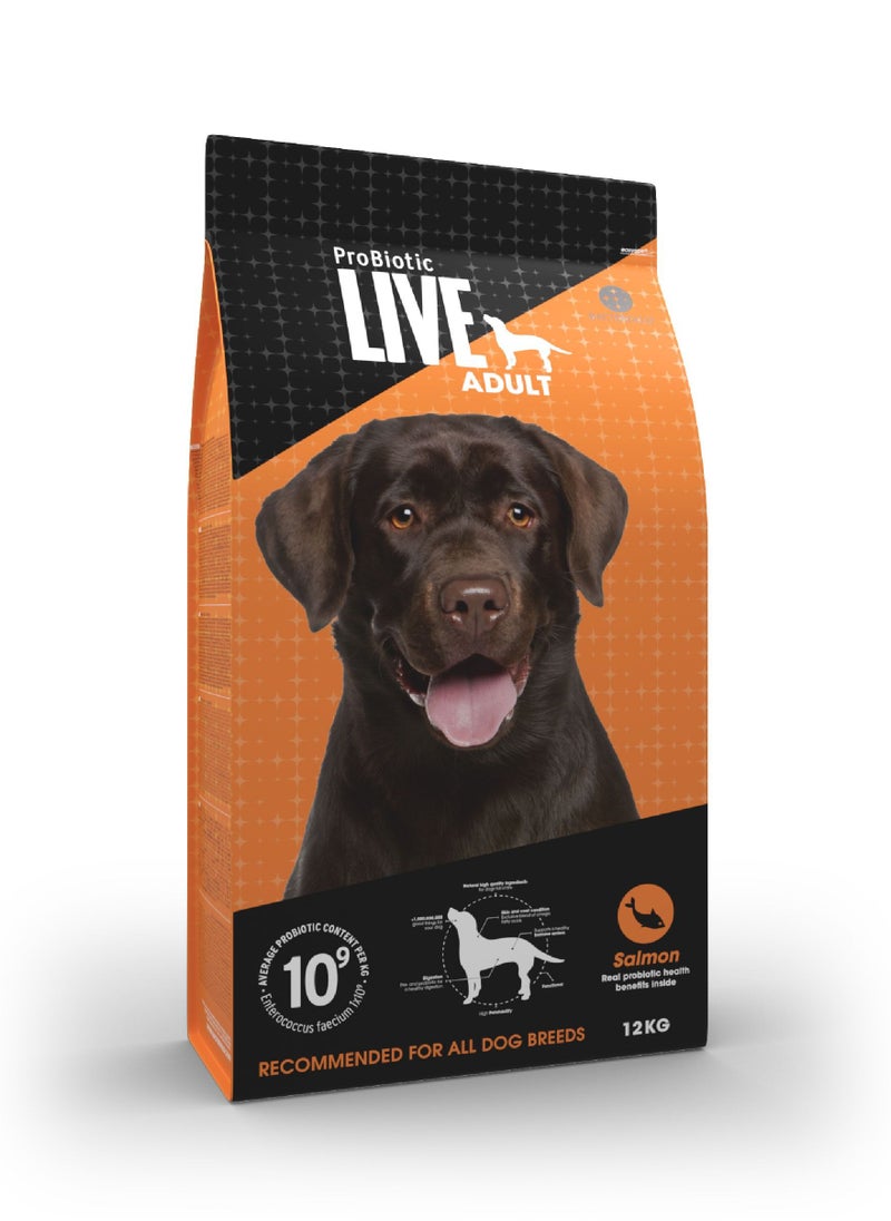 Probiotic Live - Dog Dry Food Adult Salmon and Rice - Image 1