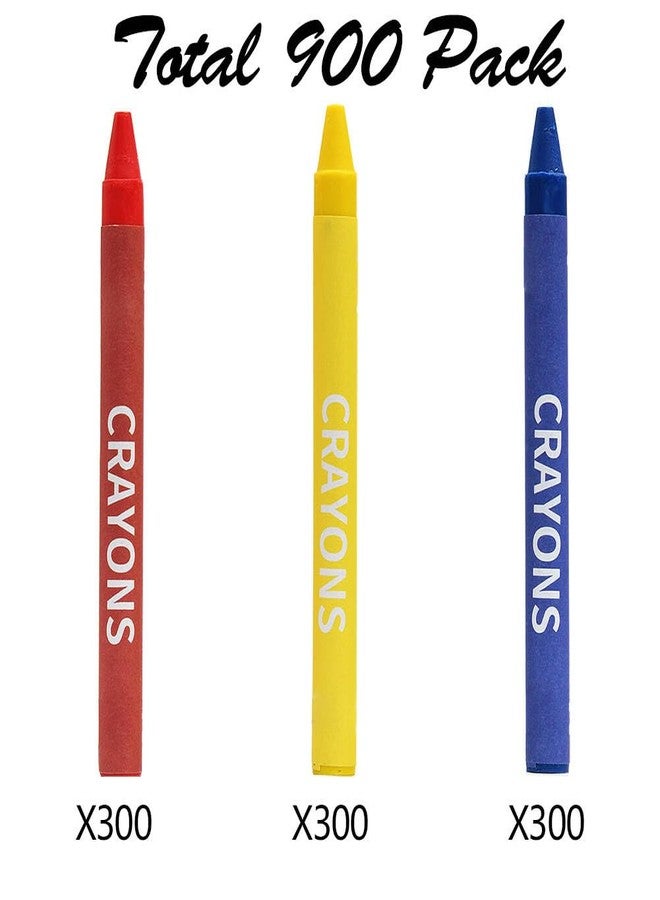 Madisi Crayons Bulk Pack, Regular Size, 3 Colors, 300 Packs, 900 Count - Image 3